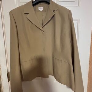 Cleo Tan Blazer Concealed Buttons